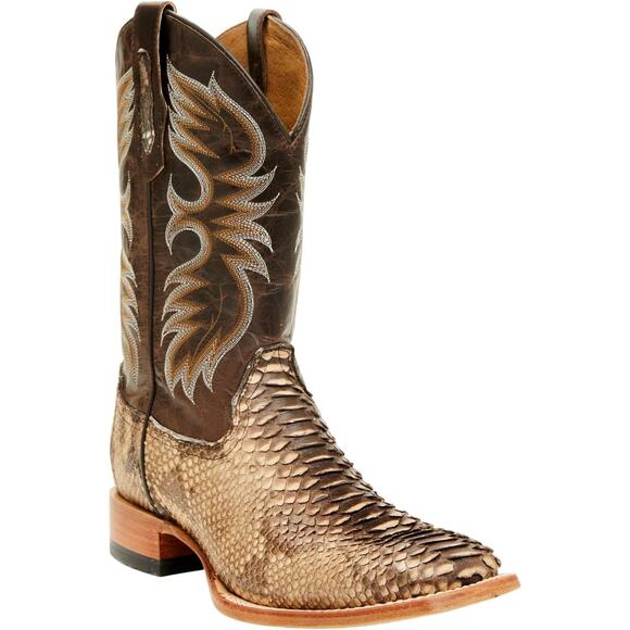 Cody James Men's Exotic Python Western Boot Broad Square Toe Dark Brown Size 12 - Picture 1 of 12